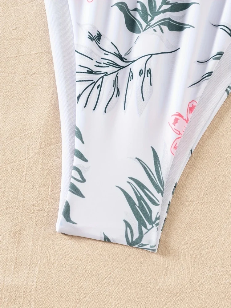 Bikini Women Swimsuit 2025 New Print Halter Bikinis Set Sexy Lace Up Swimwear Summer Two Piece Beachwear Bathing Suit For Female