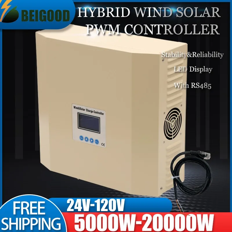 10KW PWM Wind Solar Hybrid Controller Regulator Automatic 24V-380V Wind 10000W PV 20000W For Battery With Dump Load Resistor