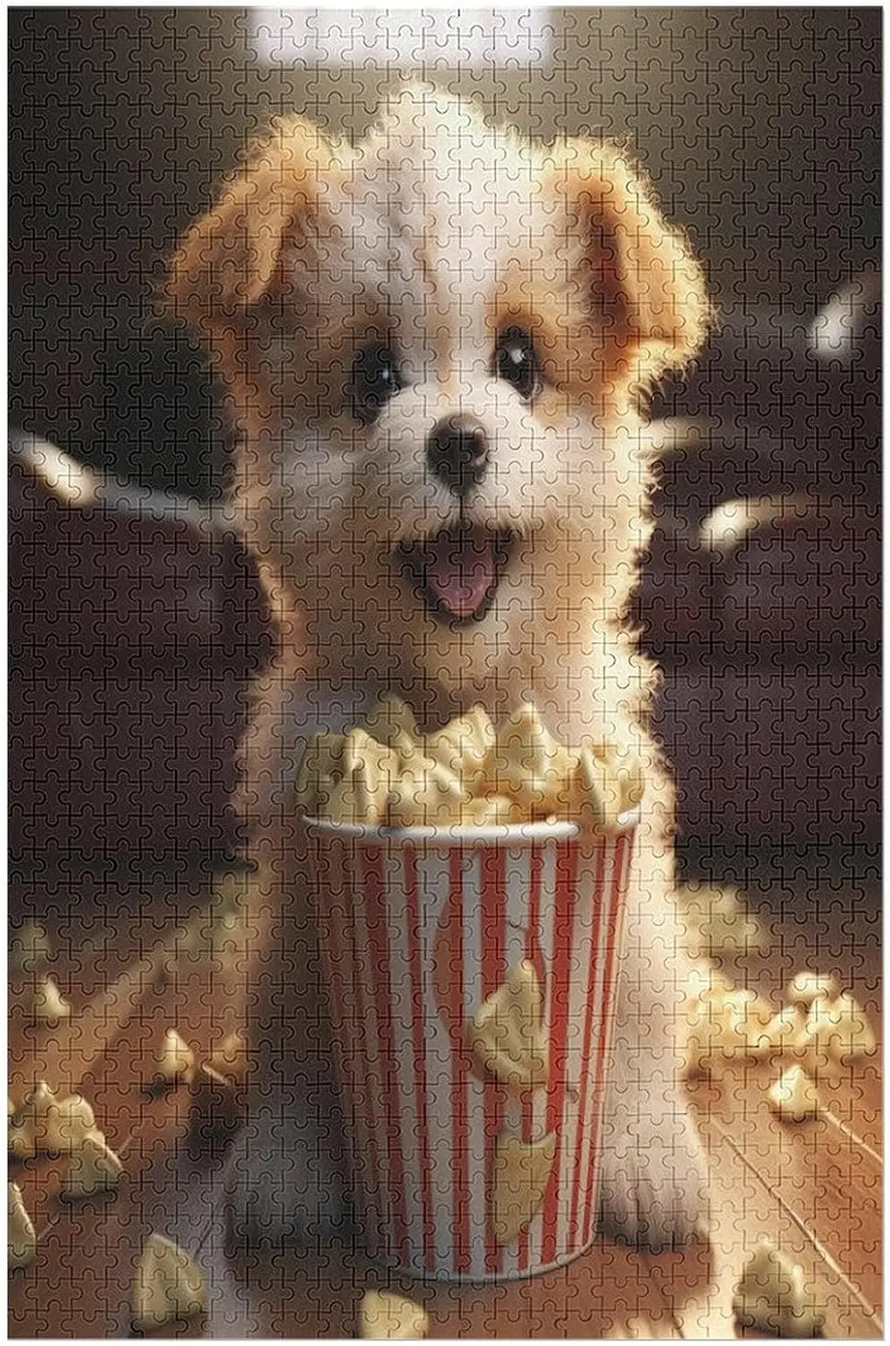 

Biscuit Dog Jigsaw Puzzle 300/500/1000 Pcs Wooden Puzzle Stress Relieving for Adult Relaxation and Exercise The Brain