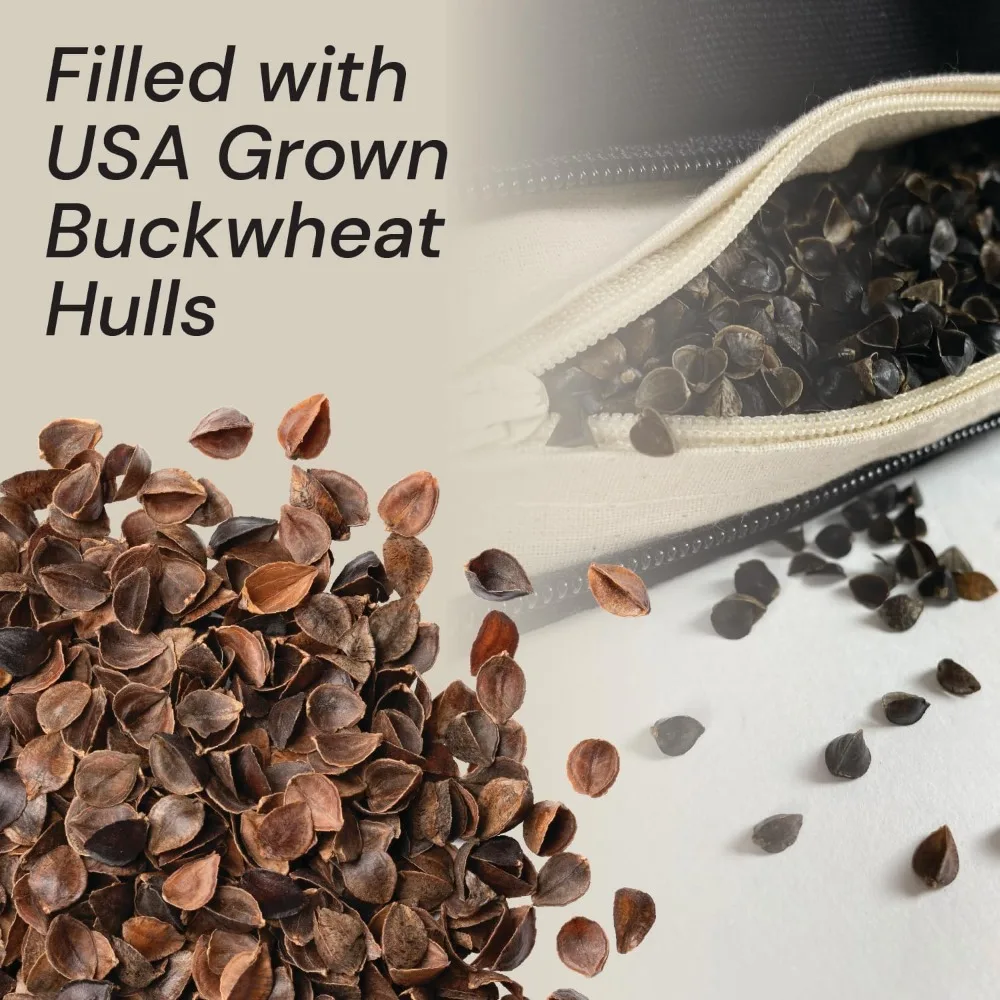 وسادة تأمل مملوءة بالحنطة السوداء، مقاس 23 × 23، للجلوس المريح في خط الكسوف