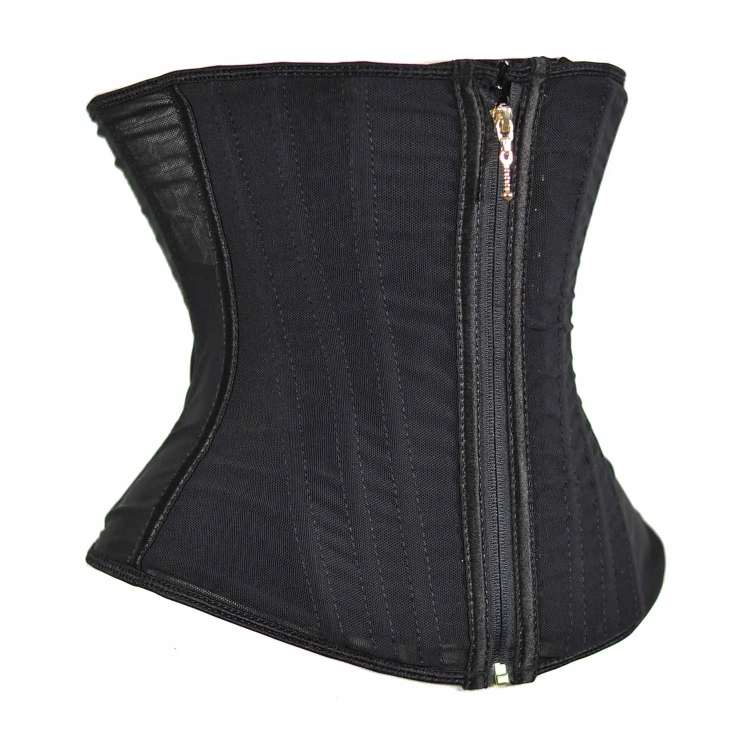 Women Waist Trainer Slimming Shaper Belt Short Torso Satin Underbust Corset Sexy Lace Up Bustiers