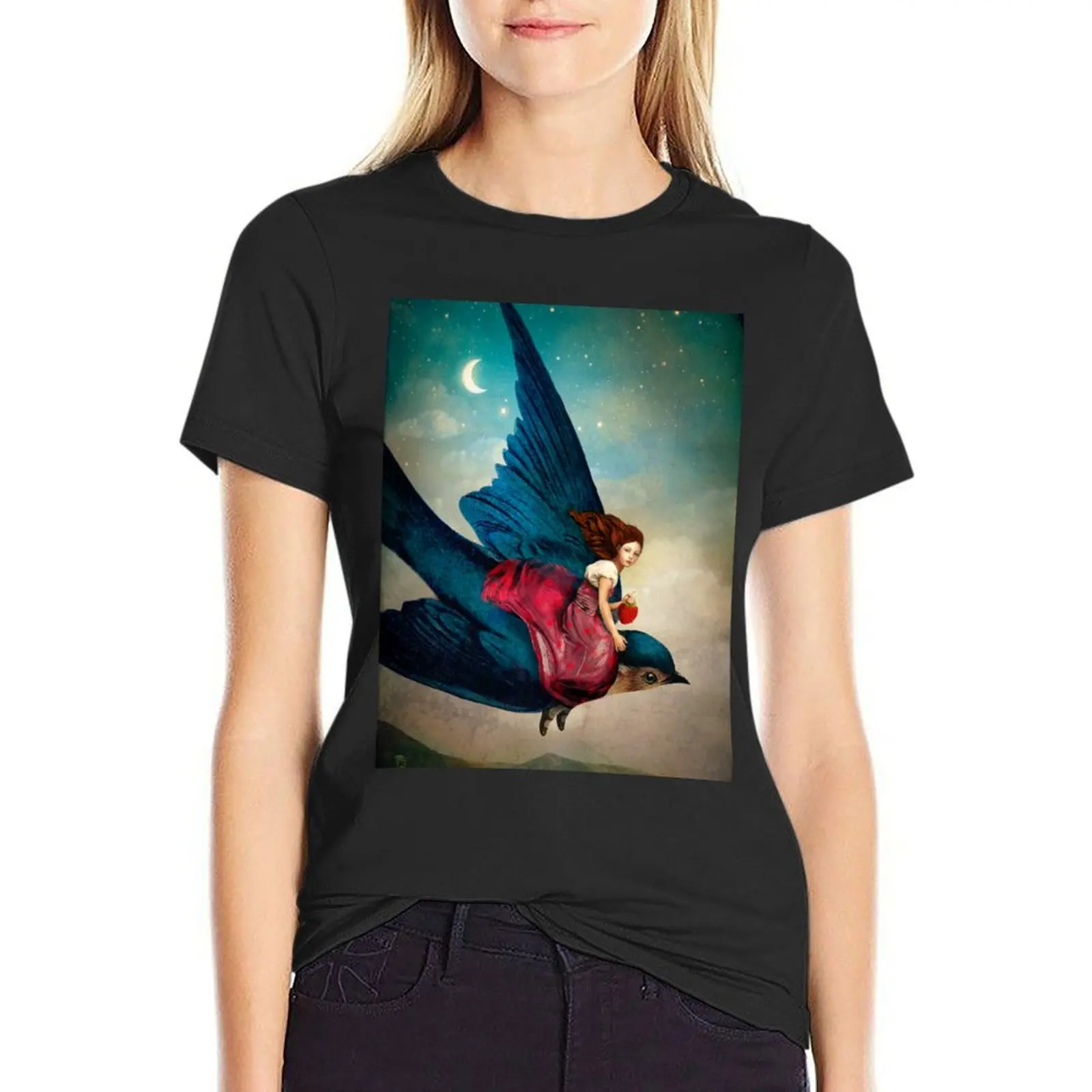 

Fairytale Night T-Shirt hippie clothes tops korean Women's clothes
