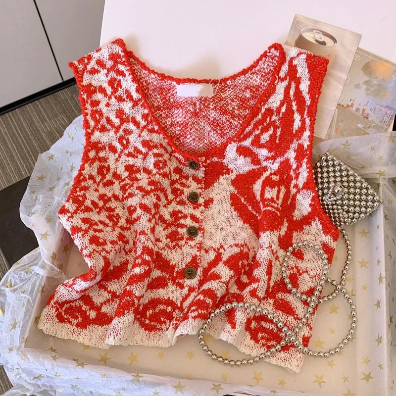 

Korean Style Short Vest Top for Women Summer New Design Slimming Outerwear Spicy Girl Label Removed Fashionable Sleeveless Cr...