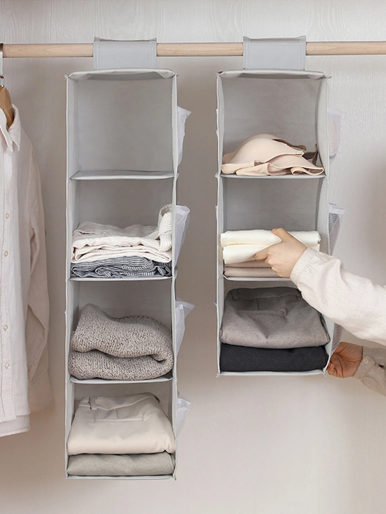 غير المنسوجة قابل للغسل خزانة متعددة الطبقات للطي حمالة صدر معلقة حقيبة التخزين الملابس الداخلية الجوارب صندوق تخزين ملابس المنظم حقيبة للحمل