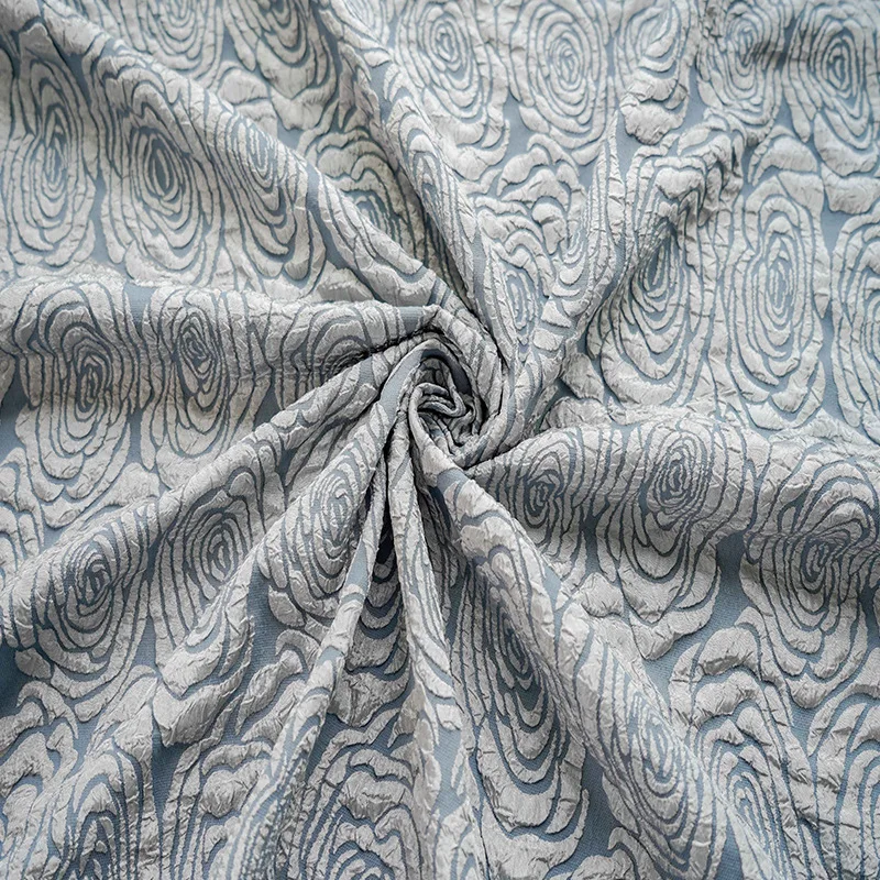 Rose Embossed Elastic Jacquard Brocade Fabric Palace Style Women's Dress Bag Decorative Sewing Fabric
