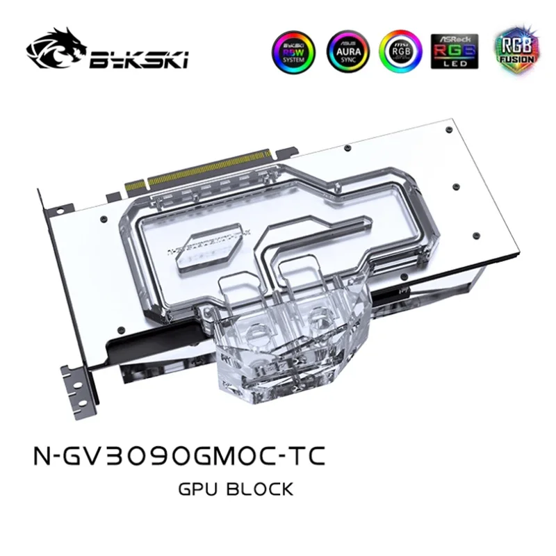 Bykski GPU Block for Gigabyte RTX3080/3090/3080TI Gaming OC Backplane Water Cooling Video Card/Copper Radiator N-GV3090GMOC-TC