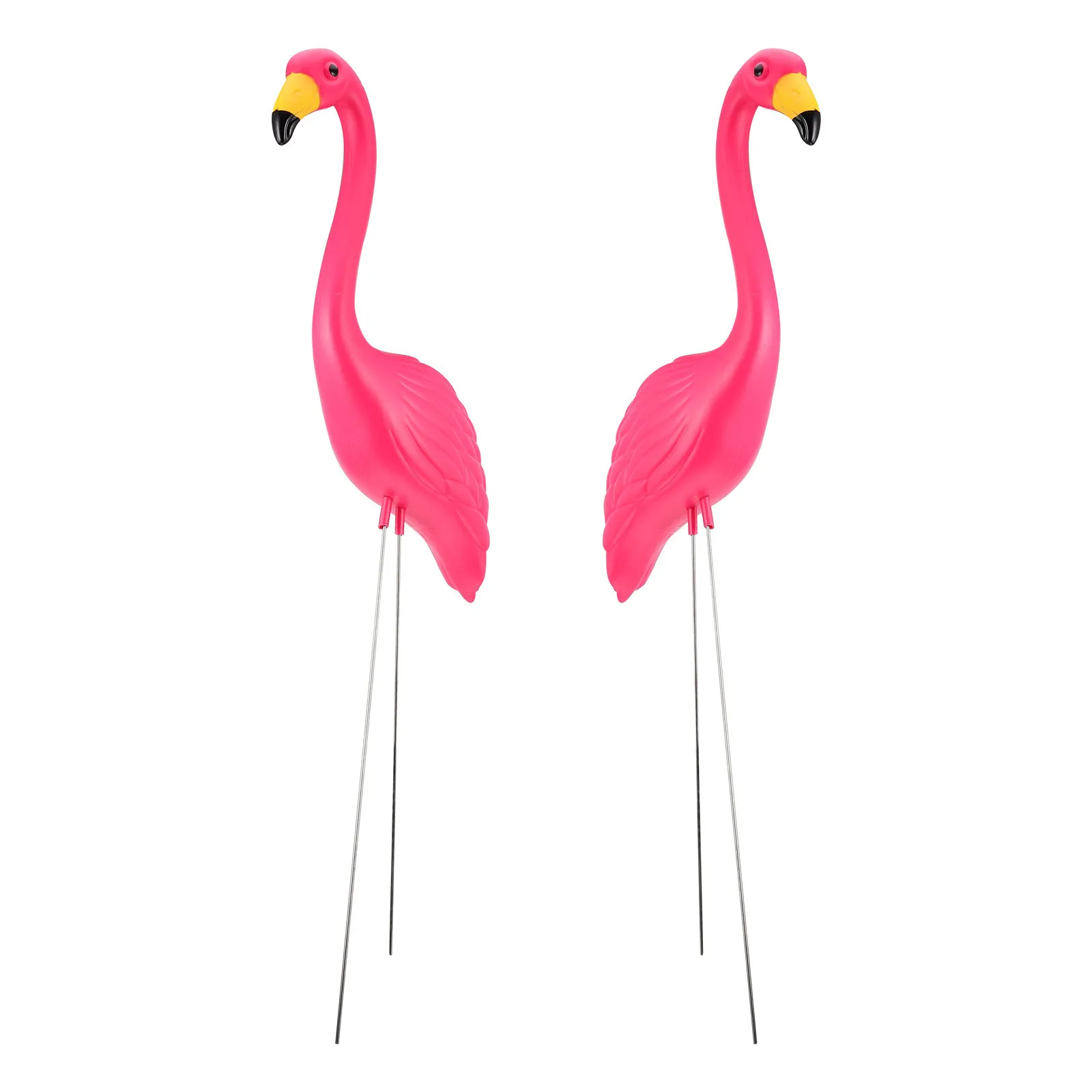 2 قطعة حديقة فلامنغو حصة الوردي دائم ساحة ديكور تمثال واقعي لحديقة الفناء الخلفي فلامنغو حصة حديقة الديكور