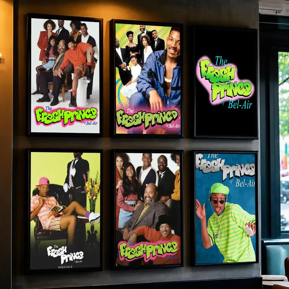 tv series T-The Fresh Prince of Bel Air-R Poster Removable Wall Sticker for Home Cafe Bar Office Interior Decor