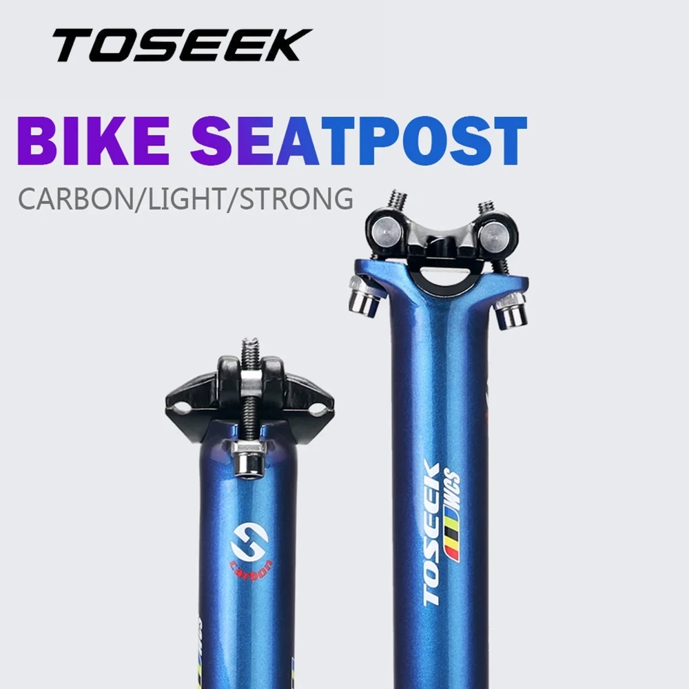 

Велосипедный подседельный штырь TOSEEK из карбона, с вылетом 0 мм, 27.2/30.8/31.6*350/400 мм, глянцевый, ярко-синий