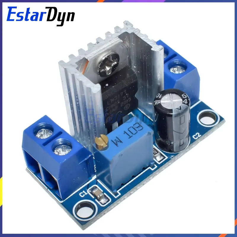 Estardyn LM317 Regulador Linear de Tensão Ajustável Fonte de Alimentação LM317 DC-DC 4.2-40V a 1.2-37V Step Down Buck Converter Board