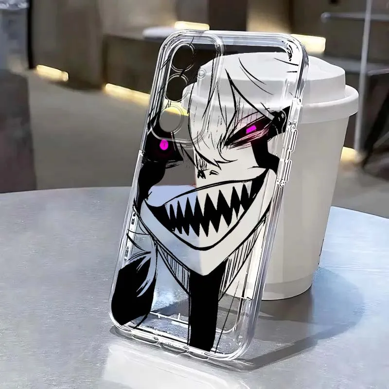 Comics Black Clover Carton Art For Samsung A71 A51 A55 A52 A35 A25 A37 A17 A07 A54 A15 A14 A05 A13 A73 5G Transparent Phone Case