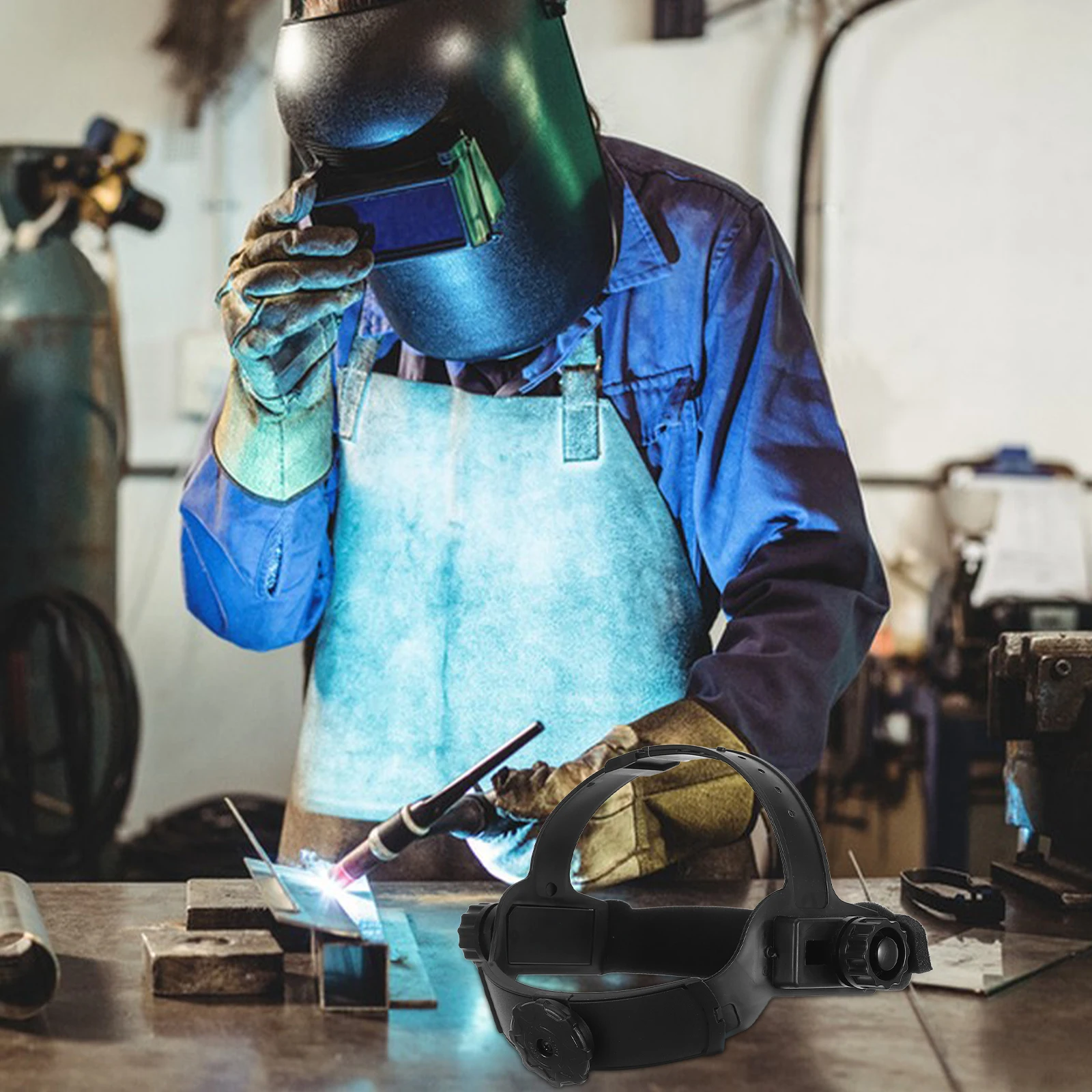 

Welding Cap Adjustable Headgear Assembly Sweat Absorbing Replacement Headbands Size Strap Durable Versatile Welding Hood
