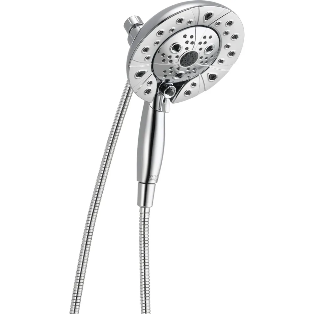 

5-Spray In2ition Dual Shower Head with HandHeld Spray, H2Okinetic Chrome Shower Head with Hose, Showerheads, Handheld