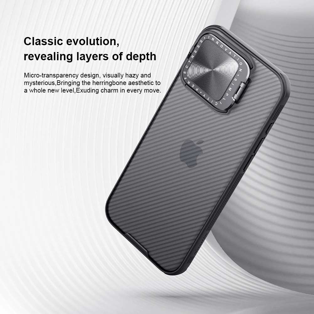 

Nillkin For Apple iPhone 16 Pro Max / 16 Pro Case CamShield Prop Soft Edges Lens Camera Cover Stand Protection Back Cover