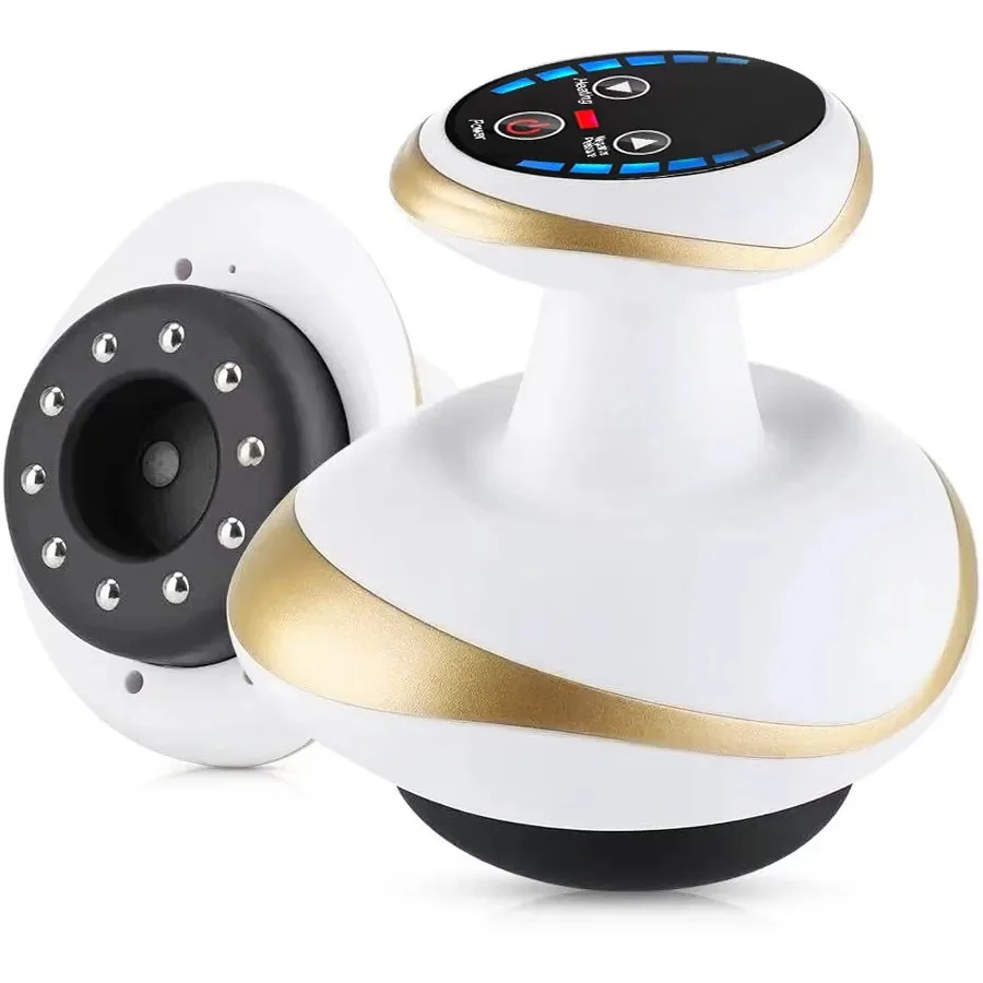 

Smart Library 2025 Trending Vacuum Suction Gua Sha Facial Massager Red Light Hot Compress Electric Rechargeable Smart Cu