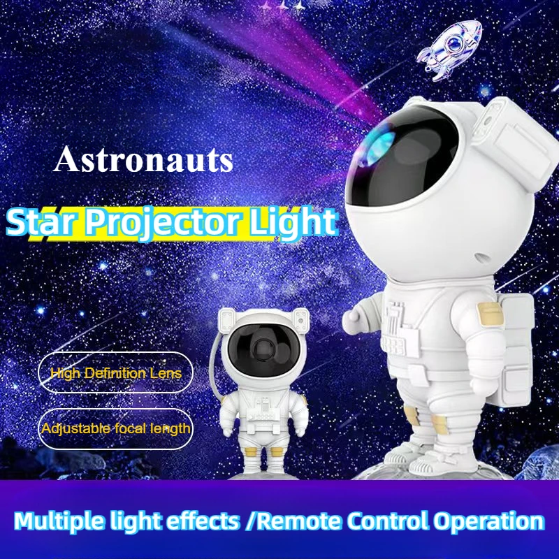 Space Astronaut Star Projection Lamp USB Stars Starry Ambient Ornament Light Colorful Night Light Decoration Lights Gift