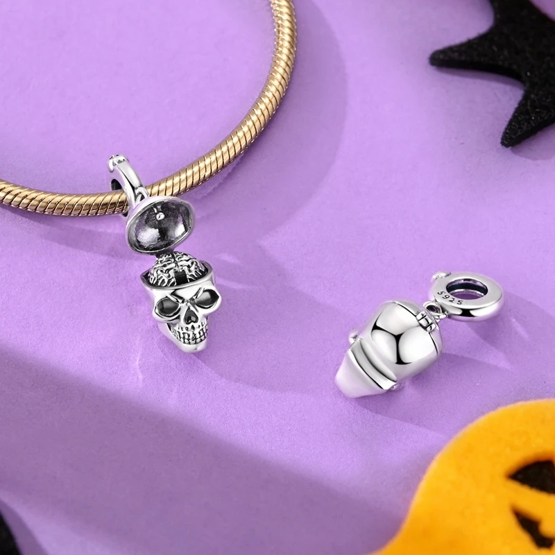 New Charms Fit Bracelet DIY 925 Sterling Silver Pendant Beads Winter Openable Penguin Snowman Fox Golden Sphinx Woman Jewelry
