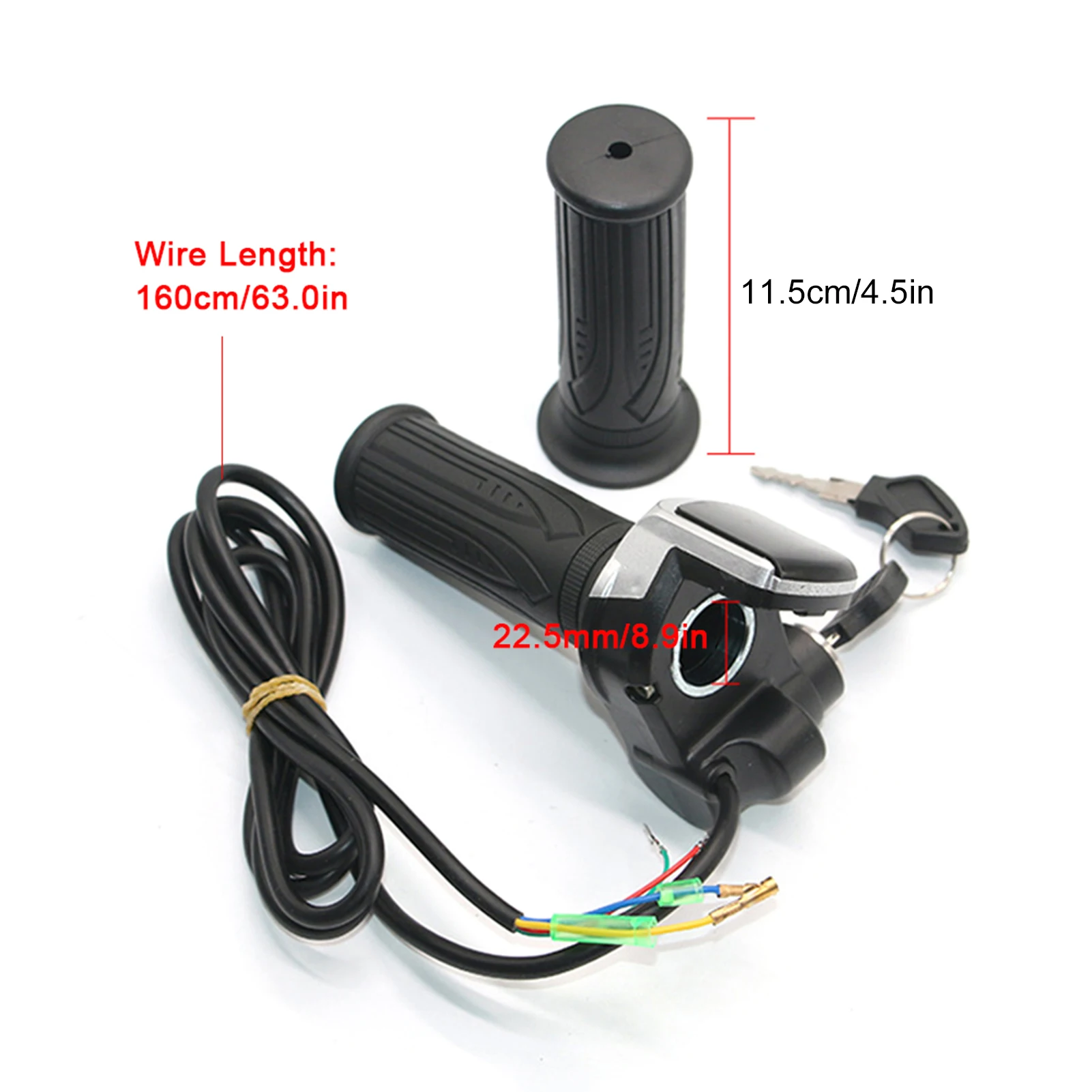 24V/36V/48V Electric Bike Twist Grip Throttle with LCD Battery Display Electric Bicycle Throttle Grip with Power Indicator view 3