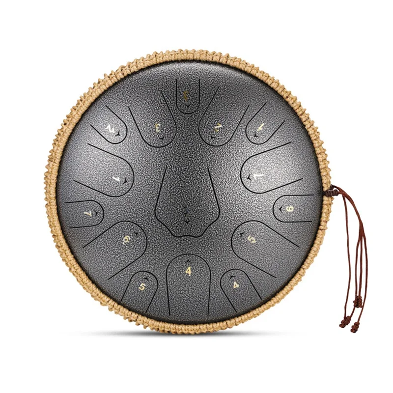 

Professional Steel Tongue Drum 14 Inch 15 Notes Meditation Music Drums Ethereal Drum Sound Healing Beginners Percussion Gifts