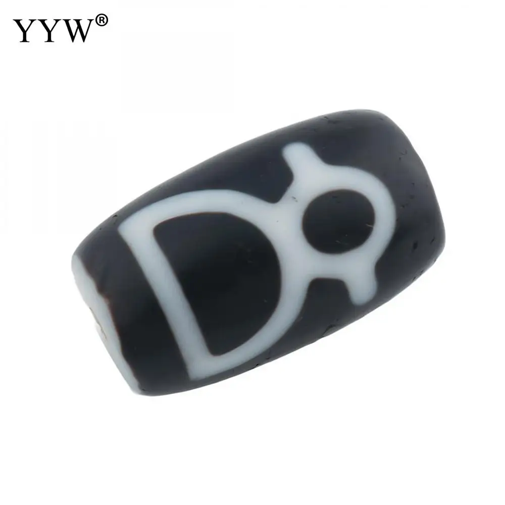 Natural Tibetan Agate Onyx Dzi Beads Bulk Bead God Of Wealth 19.5x11.5x11.5mm Jewelry Making Diy Necklace Bracelet Tibetan Beads