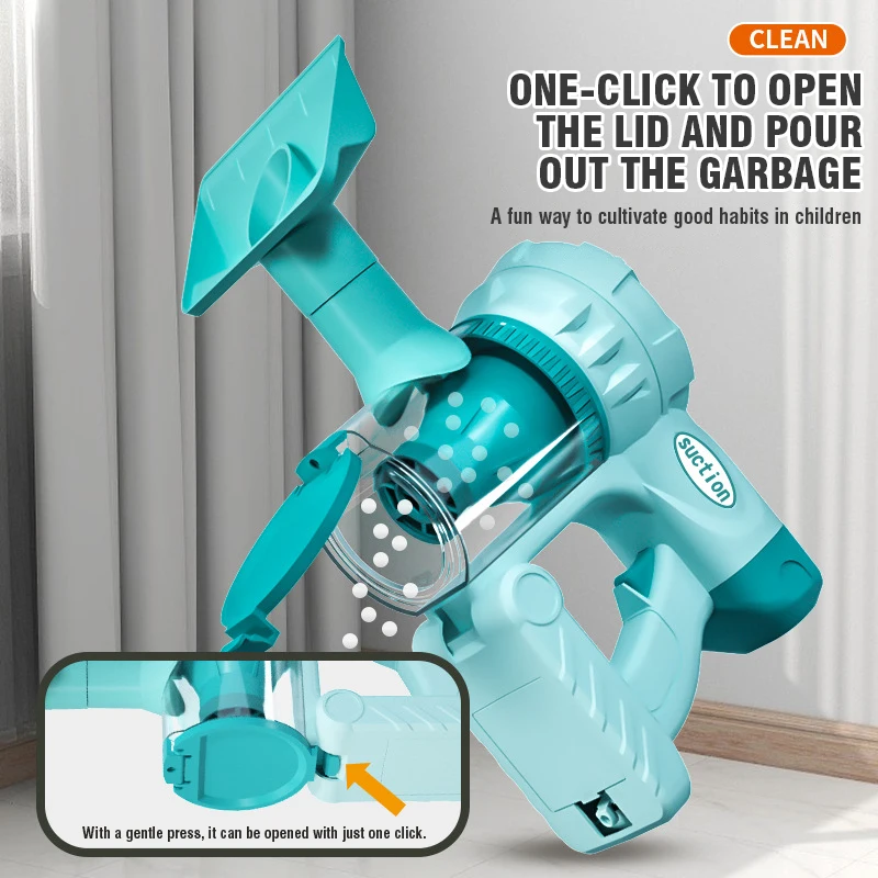 11Pcs Children's Vacuum Cleaner Set Pretend Play Housekeeping Tools Toy Simulated Brooms Mops Boys Girls Role Play Cleaning Toys