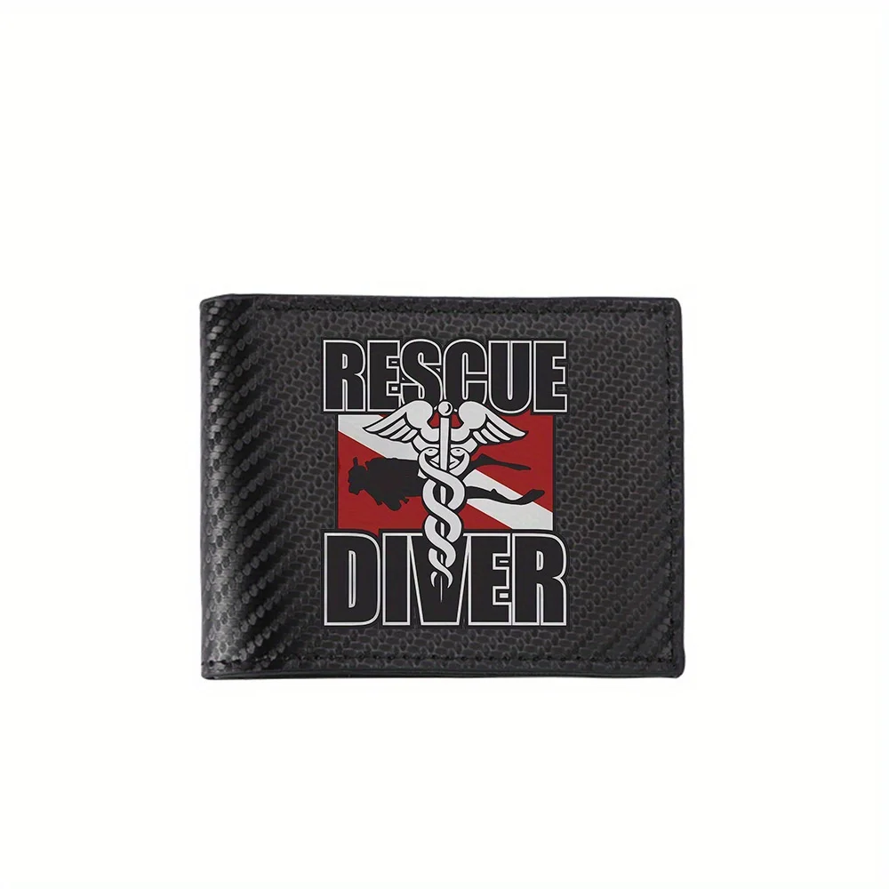 

Эмблема Rescue Diver, медицинский дайвинг, логотип, мужские кошельки, простой бизнес, современный стильный дизайн с принтом, подарки для отца, парня