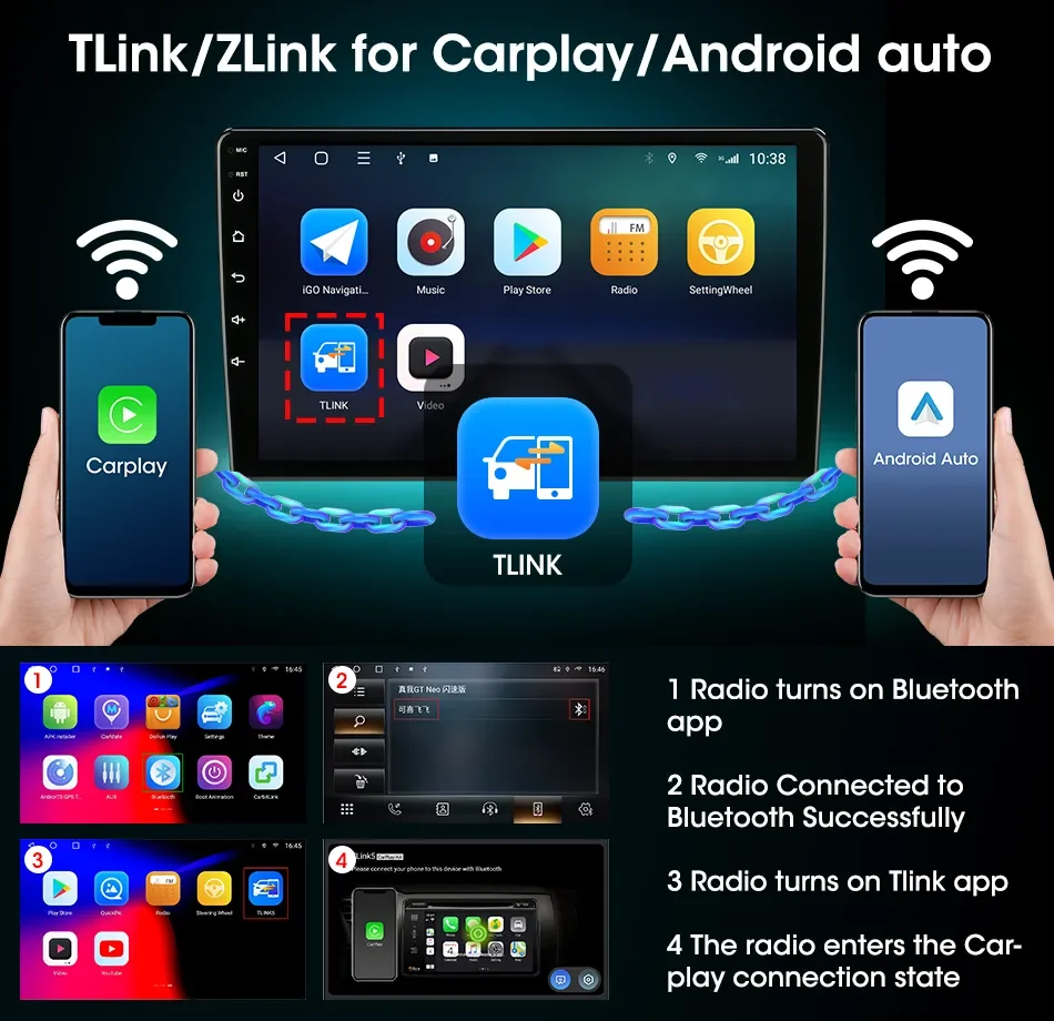 Radio samochodowe 2 Din Android Auto Carplay do Toyoty RAV4 2003 2004 2005 Multimedialny odtwarzacz wideo GPS Stereo DVD 4G Bez jednostki głównej