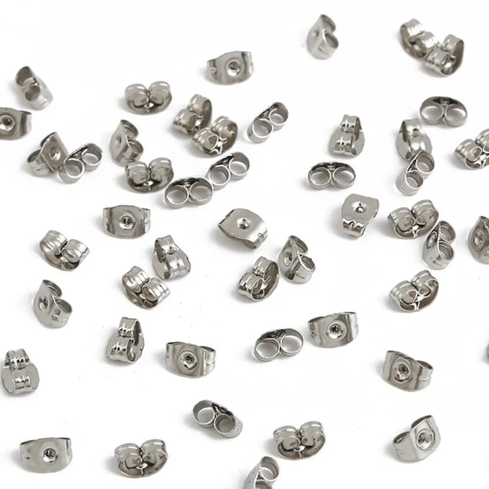 

400 pcs 8Mm Iron Earring Studs Flat Pad Diy Jewelry Making Supplies For Women Projects Earrings Accessories Material