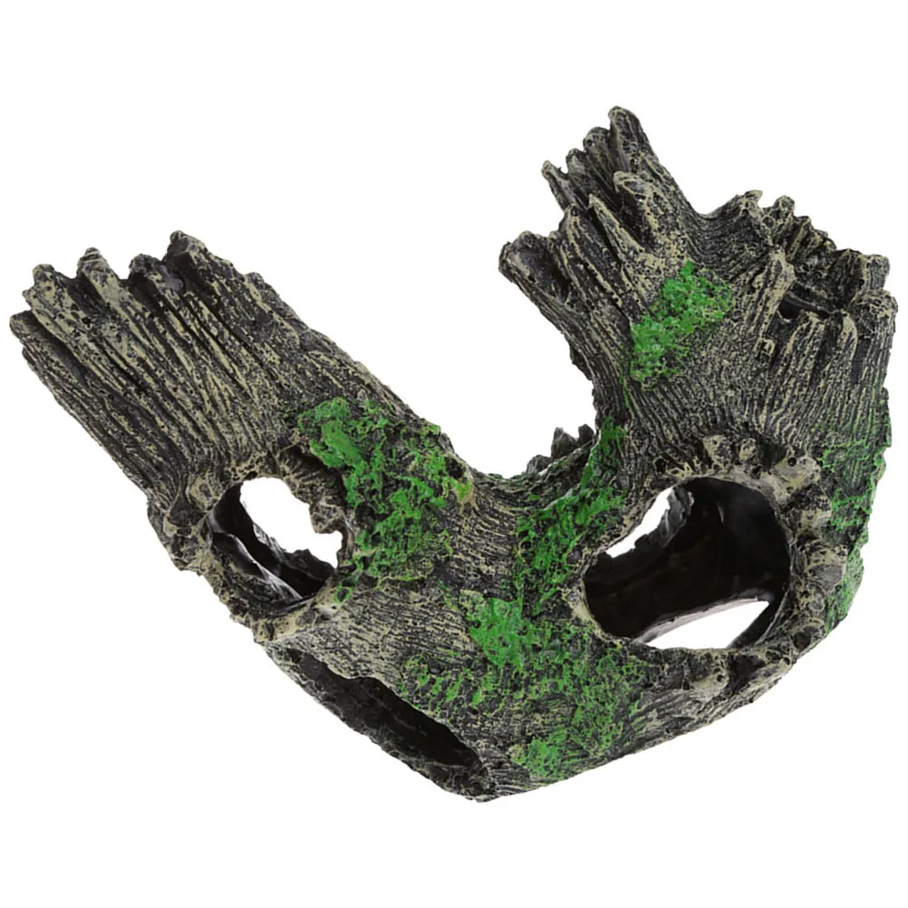 

Resin Aquarium Stump Fish Shelter Tree Trunk Natural Look Durable Fish Tank Ornament Underwater Landscape Tank Tree Trunk