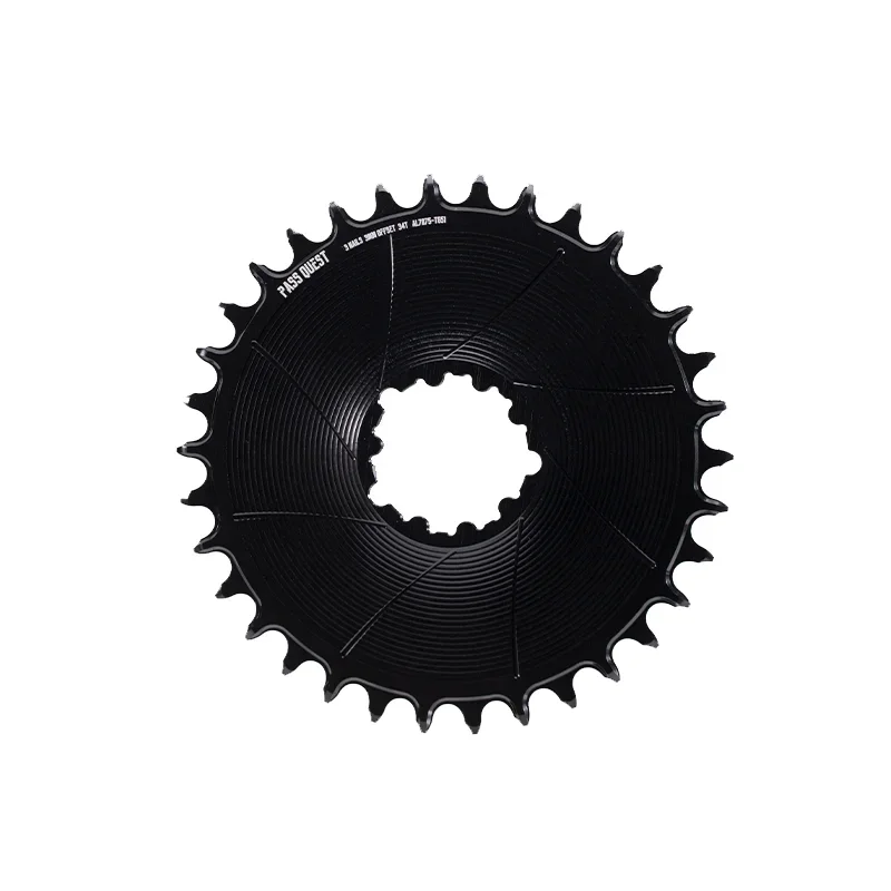 PASS QUEST 3mm Offset 3 Bolt Direct Mount Chainring Gravel Road Bike Chainring 28T-54T for SRAM GXP GX SX DUB