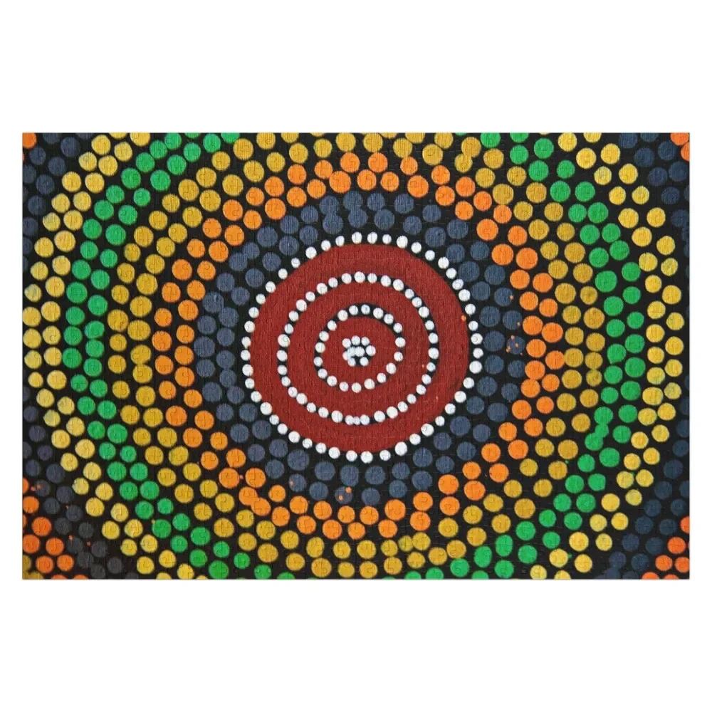 

Awesome Aboriginal Dot Art Jigsaw Puzzle Custom Child Gift With Photo With Personalized Photo Puzzle