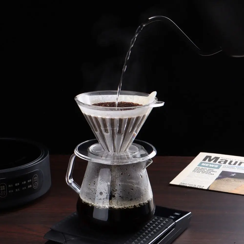 

Durable Reusable Pour Over Coffee Dripper Plastic Wear-resistant Coffee Funnel Heat Resistant Coffee Filter Cup Outdoor