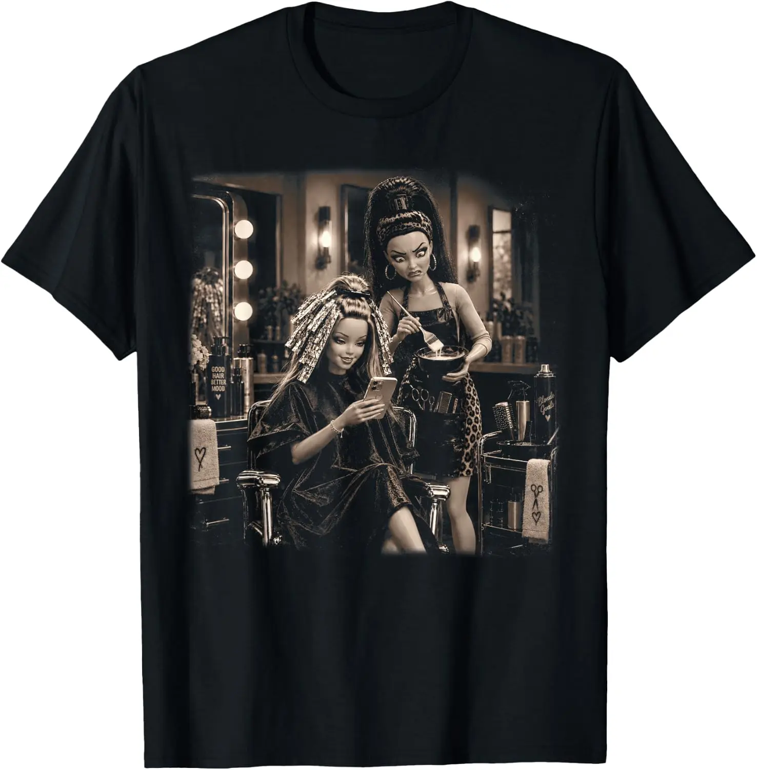 Disgusting Face Meme Hair Stylist Hairdresser Funny T-Shirt