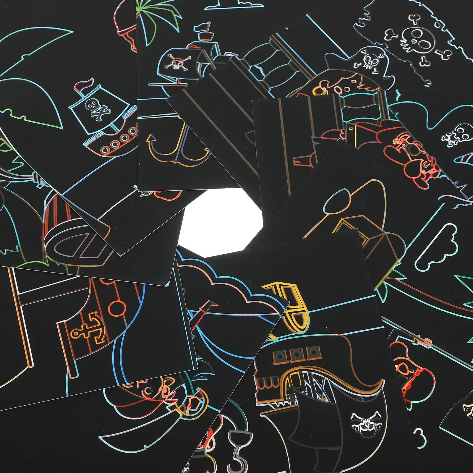 1 Juego de papel para rascar, suministros de dibujo para niños, regalos de pintura creativa, pintura para rascar, libros para colorear divertidos