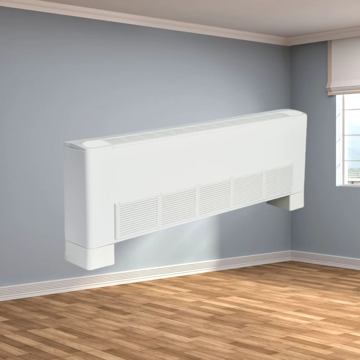 CE-Zertifizierung HVAC-System 2-Rohr-Ultradünne bodenstehende Ventilatorspuleinheiten zum Heizen und Kühlen 700 CFM