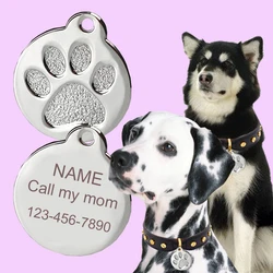 Personalized Custom Pet Dog ID Nameplate Identification Dog Tag Anti-lost Puppy Name Pet Supplies Accessories Cat and Dog Collar