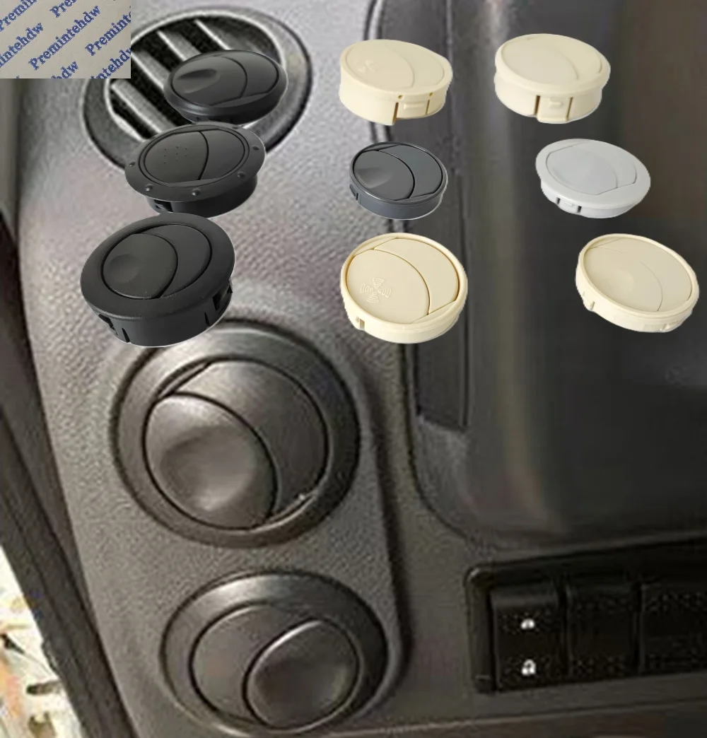 4Pcs Round Plastic Clip On Vehicle Car A/C Vent Grille Cover Flow Adjustable RV Travel Trailer Car Caravan Dashboard