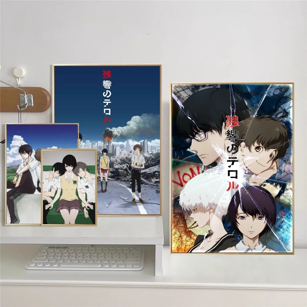 Zankyou No Terror in Resonance DIY Sticky Poster Waterproof Paper Sticker Coffee House Bar Home Decor