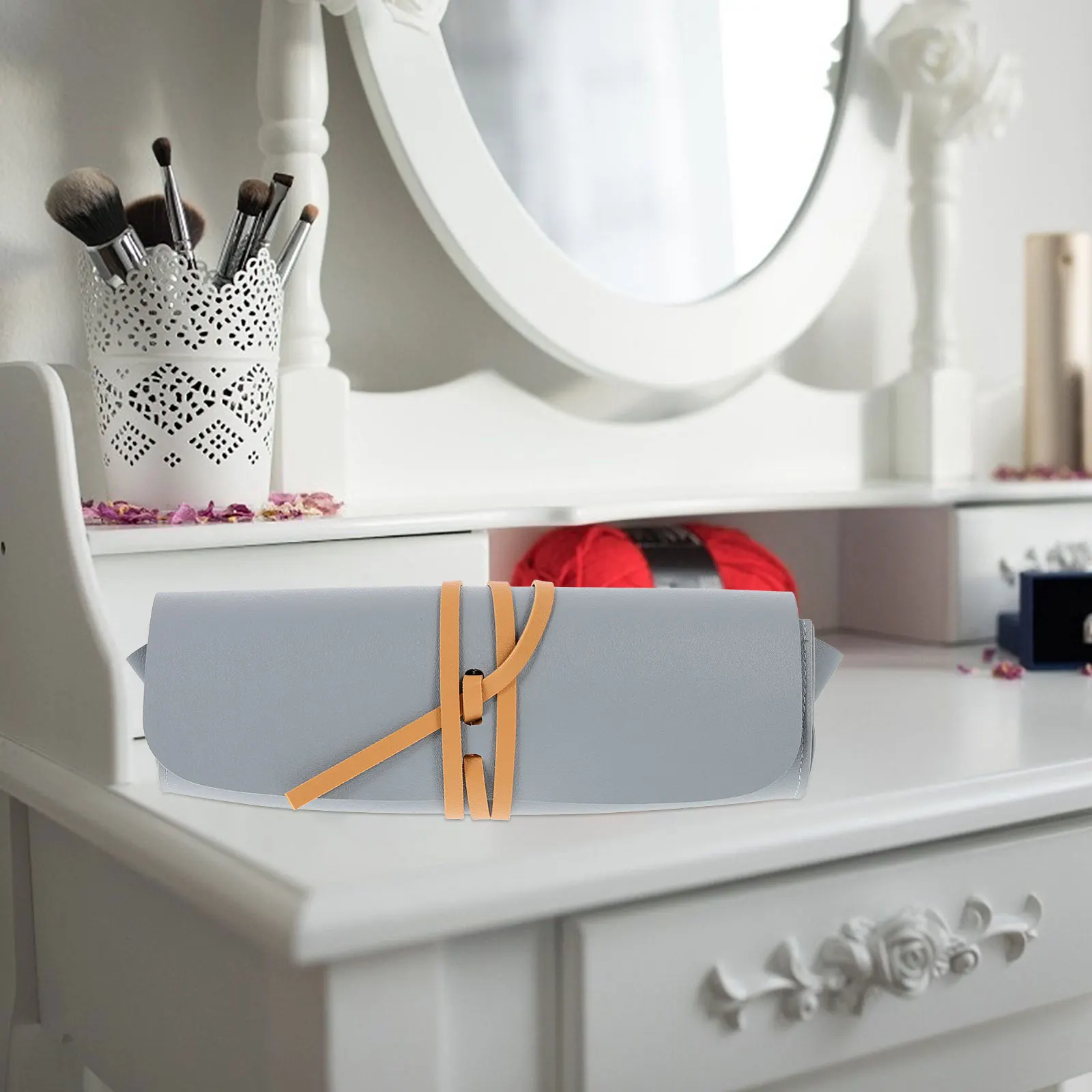 Opbergtas voor make-upborstels Lichtgewicht draagbare reistoiletartikelen PU-ganizerzak Compacte ijdelheden