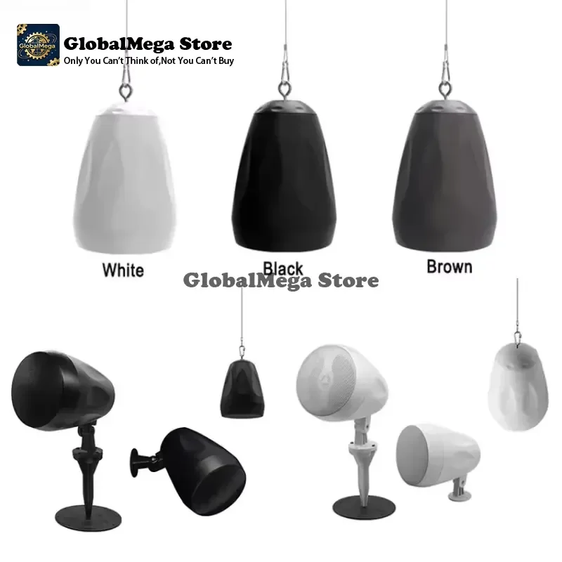 2026 Latest DEKEN FIT Q6 Pendant Speaker 60W Outdoor Waterproof Bluetooth Speaker for Garden Patio Deck All-Weather Use Black