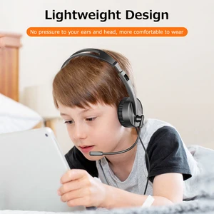 Lenovo-Lecoo Kabel-Head-Fundure-Headset mit einstellbarem Mikrofon, Sprachanruf, Webkonferenz, Online-Lehre, HT106, 3,5 mm 8 Hauptverkäufe zentrales Multimedia Lelong - №4