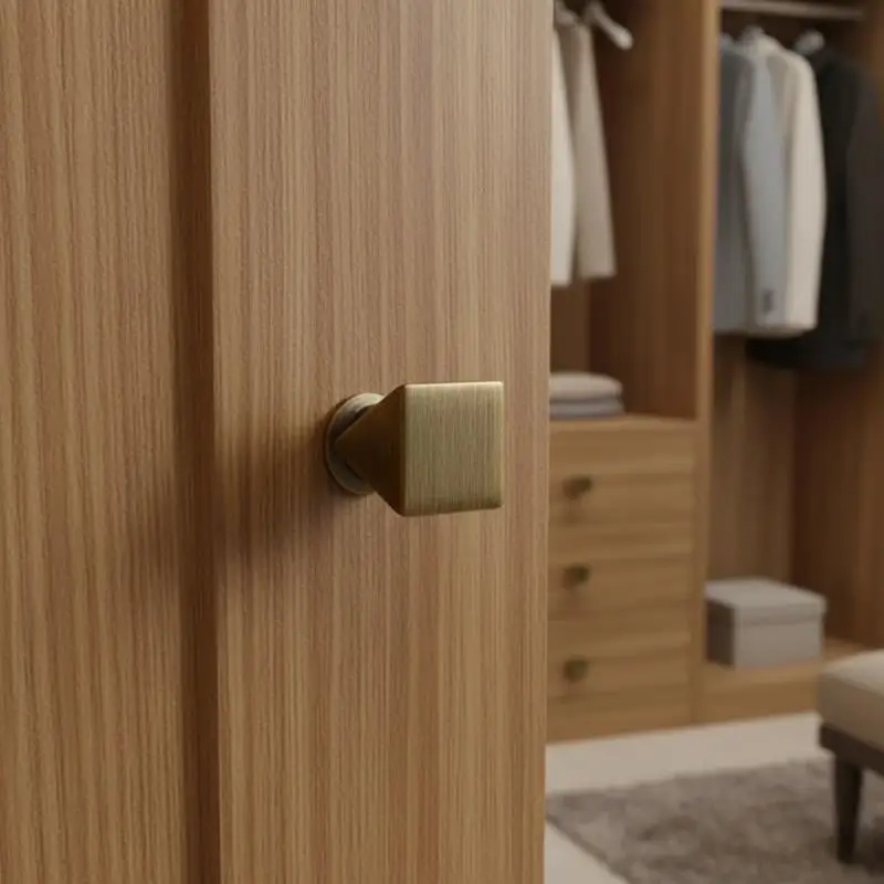 Geometric Design Drawer Cabinet Door Single-hole Square Handles Solid Zinc Alloy Simple Furniture Wardrobe Small Handle