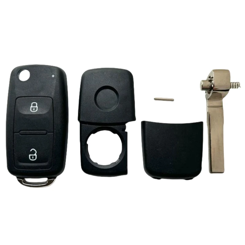 XIEAILI OEM 10Pcs 2Button Replacement Key Case Flip Folding Remote Key Shell For VW Tiguan Golf Passat Polo Jetta