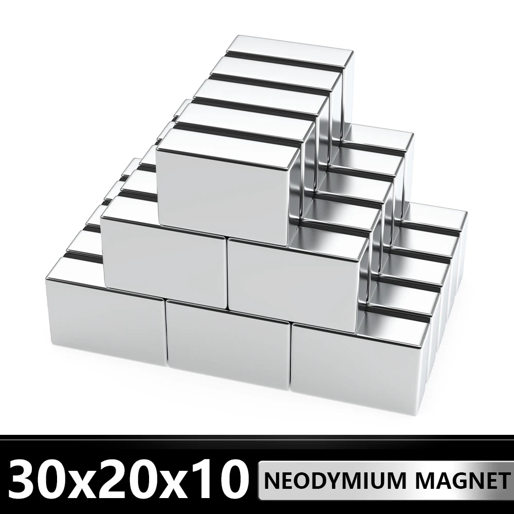 

1~30Pcs Block Magnet 30mm x 20mm x 10mm N35 NdFeB Super Powerful Neodymium Magnets Strong Permanent Magnetic imanes 30x20x10