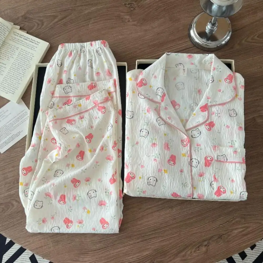 

Women's Cute Long Sleeve Long Pants Pajama Sets Skin-Friendly Soft Breathable Sleepwear Comfortable Loungewear for Women Home