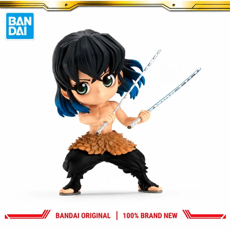 Hashibira Inosuke Unmasked Chibi Dual Swords - Demon Slayer PVC Figure Boxed