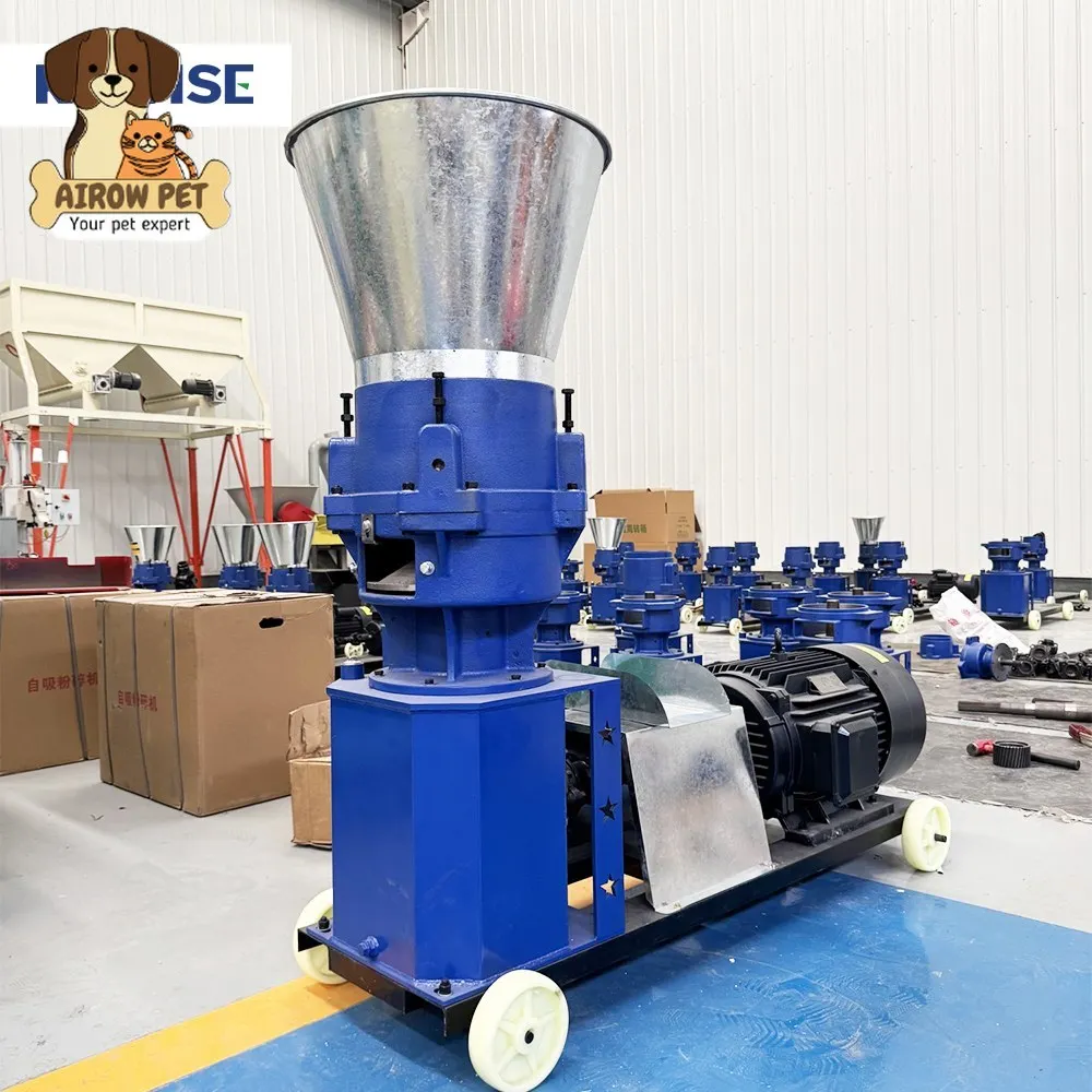 AIROW High-Efficiency Feed Pellet Machine for Livestock Feed Production 800 Kg/h Capacity with Durable Motor