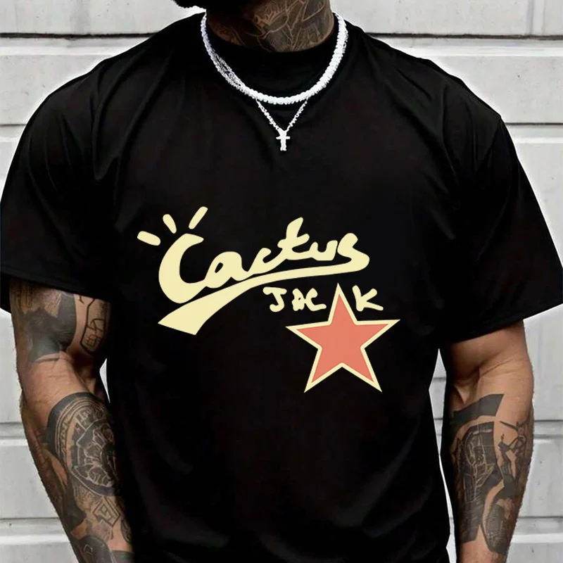 

Cuctus Jack Graphic T-Shirt Male Brand Tee Shirt Men Summer T Shirts Casual High Quelity O-neck Tees