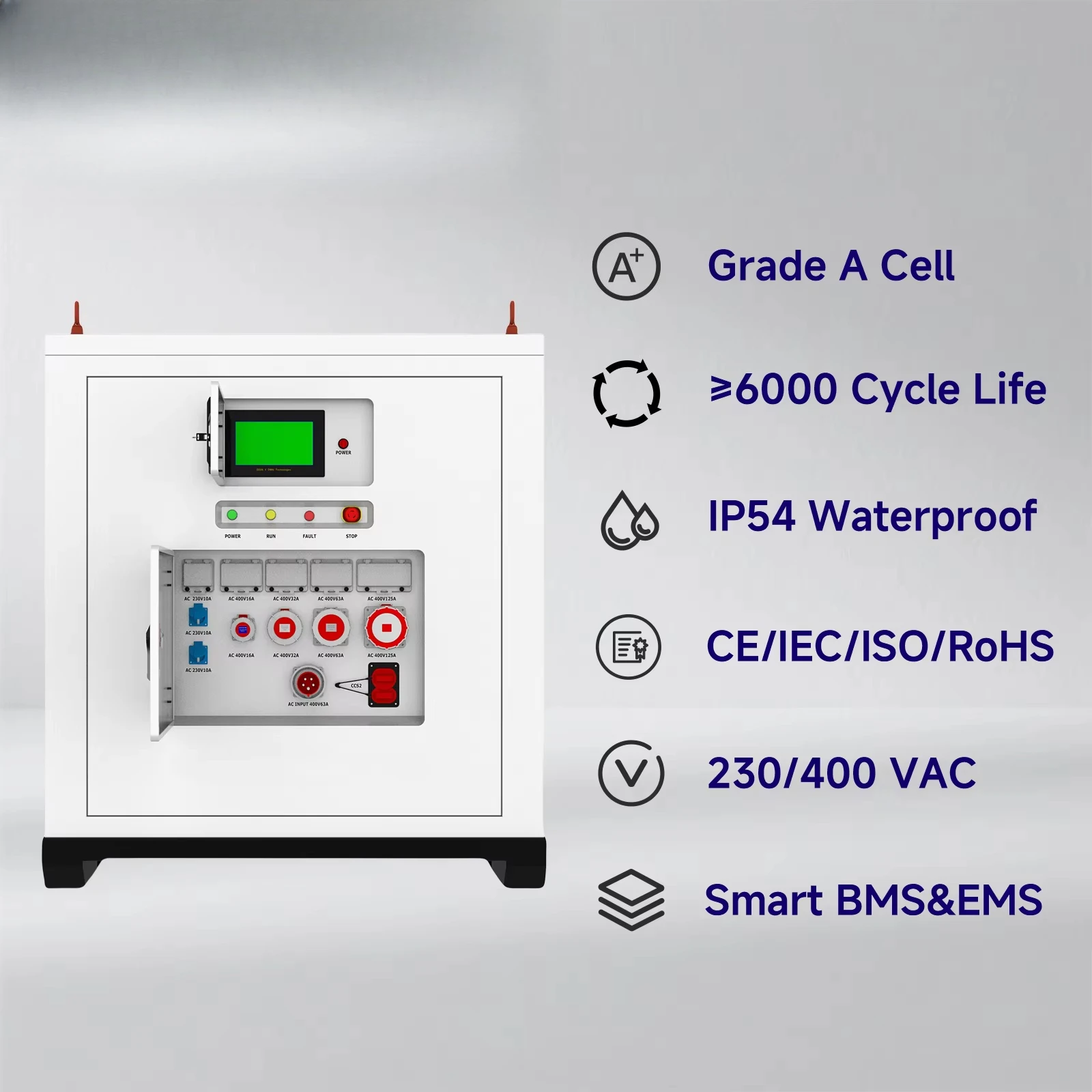 Off-Grid EV Vehicle Charger 160kWh Portable Power Bank DC Fast Charger LiFePO4 Battery Energy Storage System