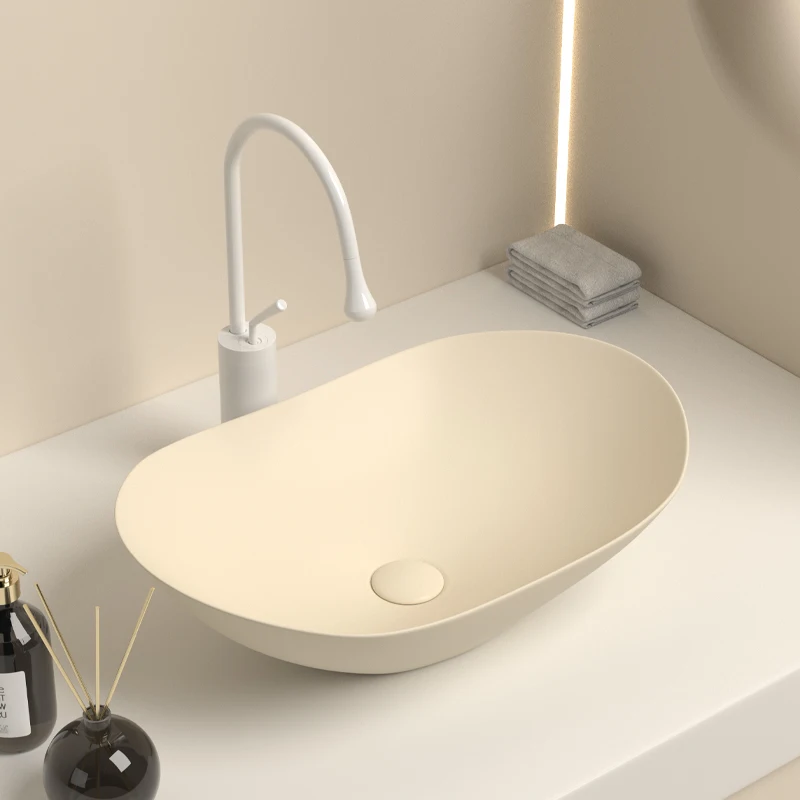 Cream wind Nordic light luxury style table basin hand basin ingot basin washbasin washbasin first washbasin toilet